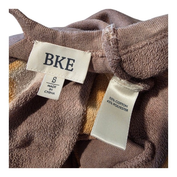 BKE Women Tie Dye Cutout Back Long Sleeve Sweatshirt Sz Small Oversized Neutral - Picture 7 of 8